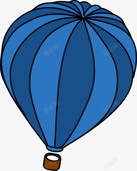 蓝色漂浮的热气球png免抠素材_88icon https://88icon.com 元素 漂浮 热气球 蓝色