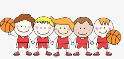 篮球社的运动员们素材