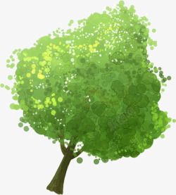 创意合成绿色的大树效果公园素材