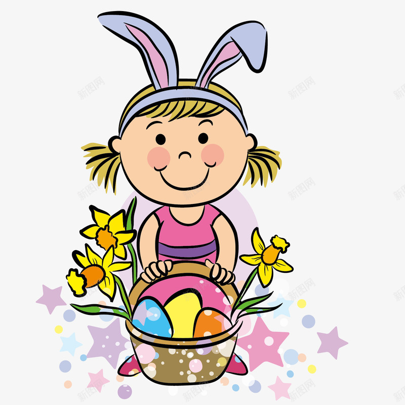 手绘卡通人物矢量图eps免抠素材_88icon https://88icon.com 人物装饰 可爱卡通 感恩节 手绘矢量小孩装饰 矢量卡通插画 节日插图 矢量图