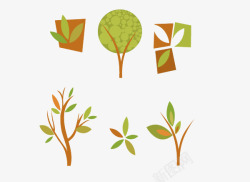 卡通手绘小草素材