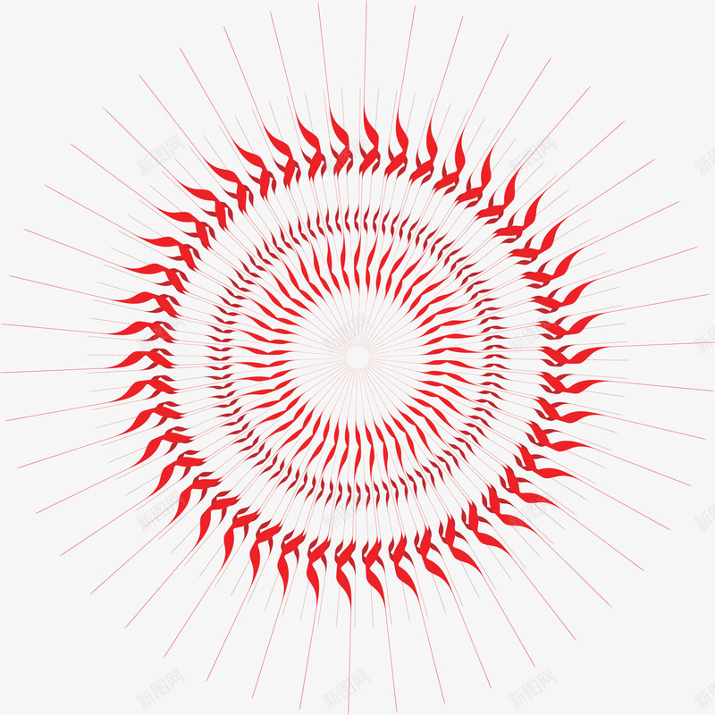 抽象几何圆形png免抠素材_88icon https://88icon.com 不规则形状 交叉环绕 几何图形 漂浮圆形 红色线条漂浮 线性图形