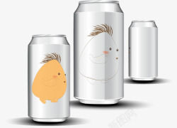 手绘易拉罐素材