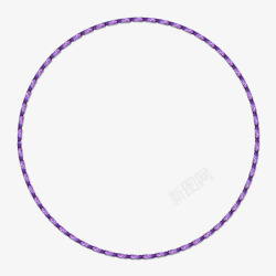 手绘相框紫色圆环素材