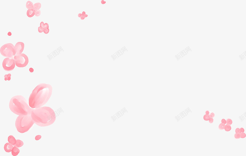 漂浮的花朵png免抠素材_88icon https://88icon.com 梦幻花瓣 粉色 背景装饰图案 花儿 花朵