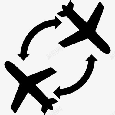 飞机图标矢量图飞机和箭头符号图标图标