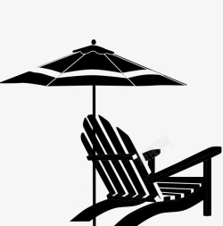 太阳伞下的椅子素材