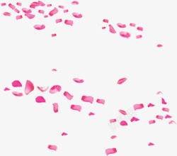 粉色卡通漂浮抽象花瓣素材