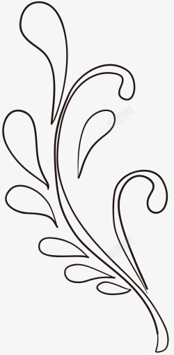手绘线条欧式花边素材