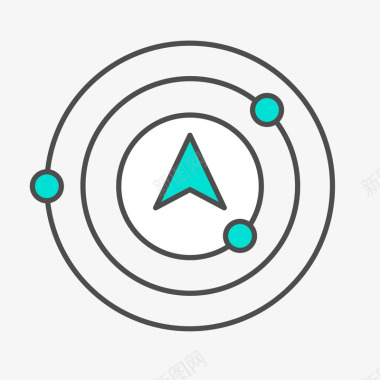 圆球蓝色手绘圆环科技导航元素矢量图图标图标