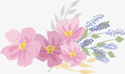 紫色美丽春季花朵素材
