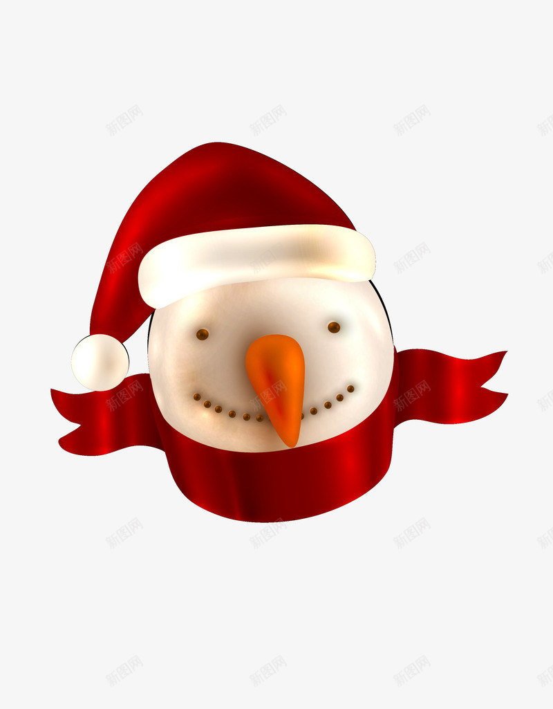红色卡通圣诞雪人png免抠素材_88icon https://88icon.com 圣诞老人 圣诞节 红色雪人 绸带 节日装饰 装饰图案 雪人