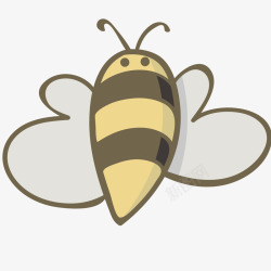 小蜜蜂昆虫卡通插画矢量图素材