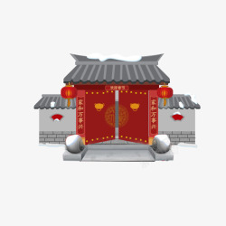 春节新年建筑素材