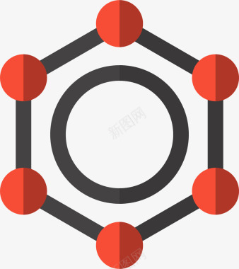 化学化学苯环图标矢量图图标