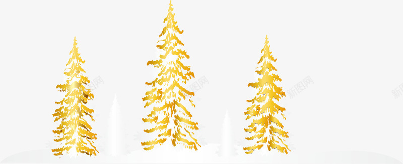 金色尊贵树木png免抠素材_88icon https://88icon.com 圣诞节 尊贵大树 节日大树 装饰图案 金色树木 雪地树木