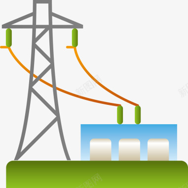 发电站图片绿色发电站图标图标