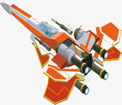 色彩斑斓玩具火箭飞机模型矢量图素材
