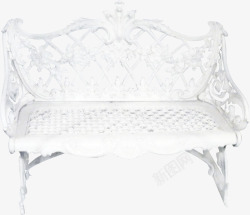 白色漂亮花纹椅子素材