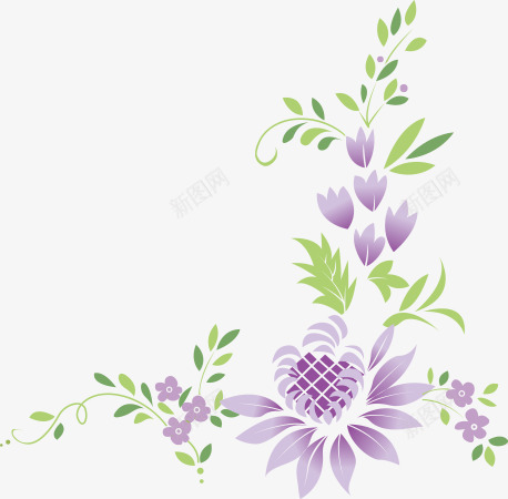 女装活动紫色手绘花朵png免抠素材_88icon https://88icon.com 女装 活动 紫色 花朵