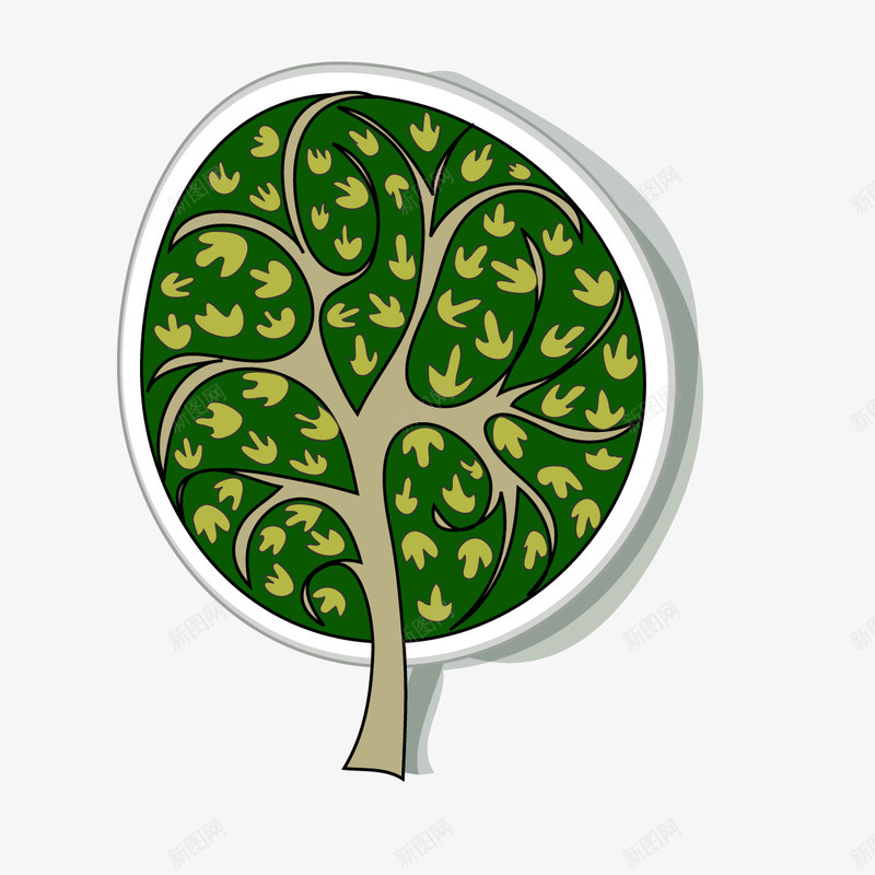 卡通简约大树装饰广告png免抠素材_88icon https://88icon.com 卡通大树 手绘树木卡通 树木 树木插画 海报设计 环境保护宣传手册装饰 装饰设计