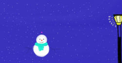 深夜雪人背景图素材