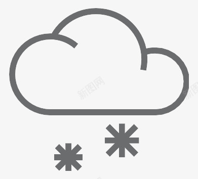 天气预报图标天气云雪Outlineicons图标图标