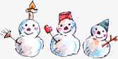 创意手绘水彩圣诞节元素雪人png免抠素材_88icon https://88icon.com 元素 创意 圣诞节 水彩 雪人