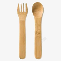 木质叉子小勺子素材