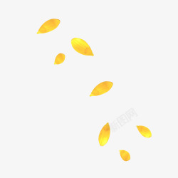黄色花瓣漂浮花朵素材