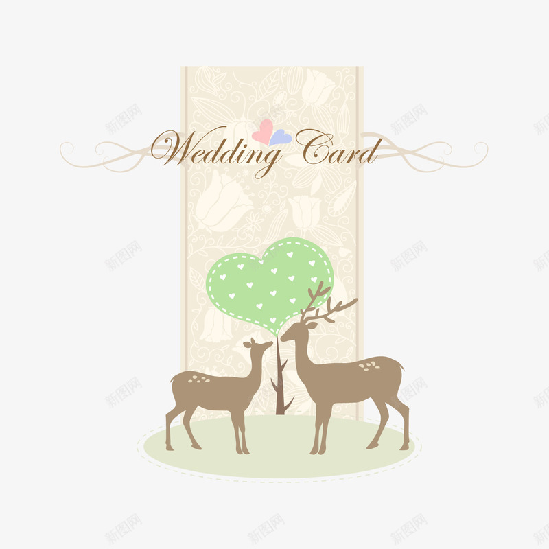 心形小鹿信封底纹png免抠素材_88icon https://88icon.com 信封 小鹿 底纹 心形