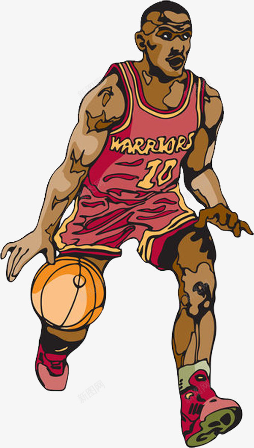 彩色手绘篮球运动元素png免抠素材_88icon https://88icon.com 体育 卡通插画 彩色 手绘 活动 篮球运动 线稿