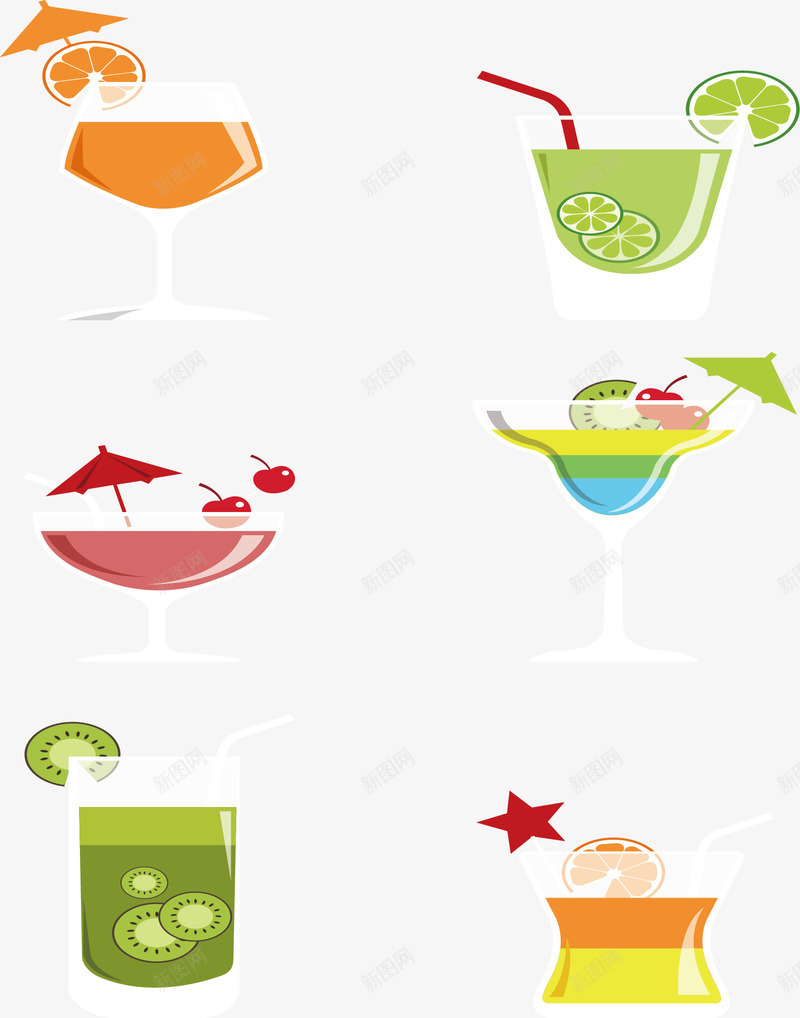 新鲜的果汁png免抠素材_88icon https://88icon.com 泳池派对 猕猴桃 玻璃杯 草莓 鲜橙汁