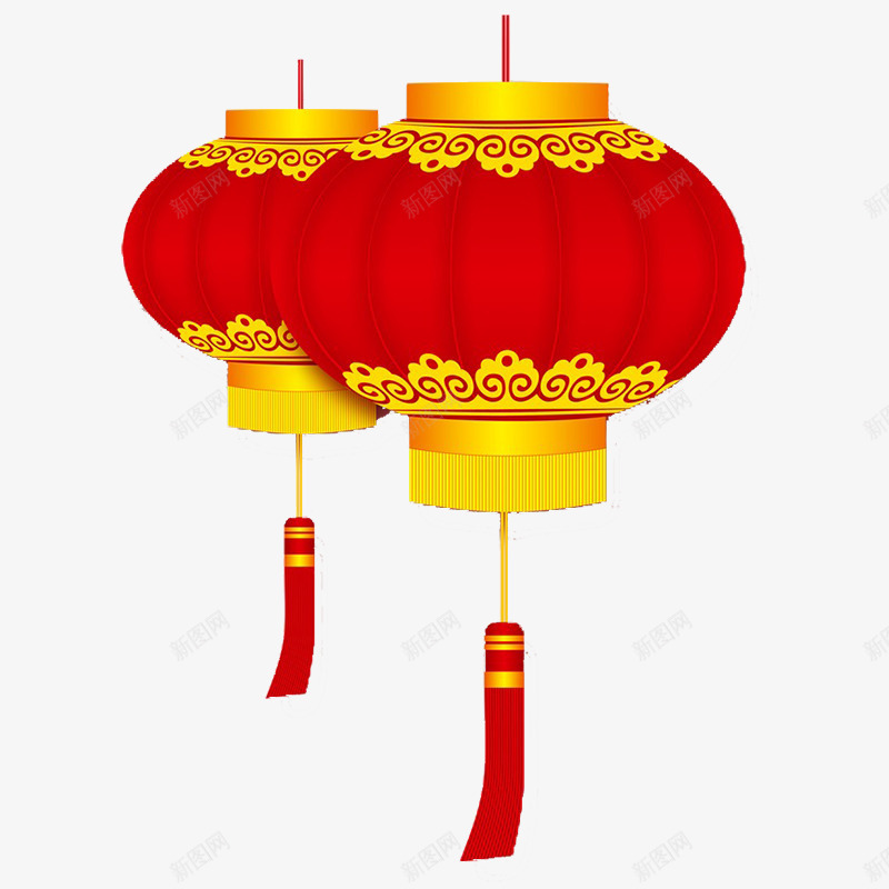 红色灯笼悬挂装饰png免抠素材_88icon https://88icon.com 悬挂 春节 灯笼 祥云 红色 纹理 装饰 质感