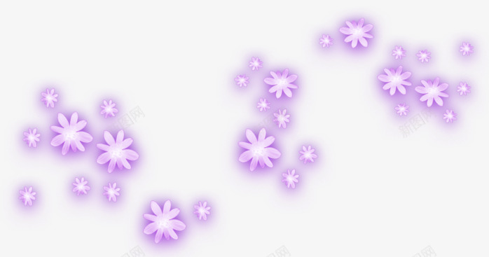 紫色光影花朵png免抠素材_88icon https://88icon.com 光影特效 漂浮 紫色 花朵