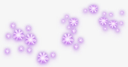 紫色光影花朵素材