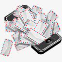 苹果iPhone邮件移动电话手素材