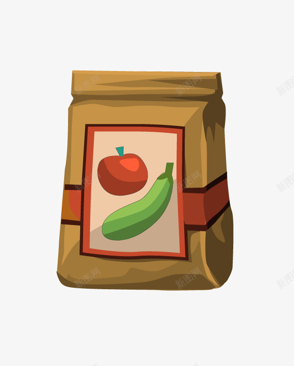 食品袋png免抠素材_88icon https://88icon.com 丝瓜 番茄 纸袋 蔬菜 袋子 食品袋