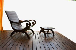 复古棕色凳子椅子素材