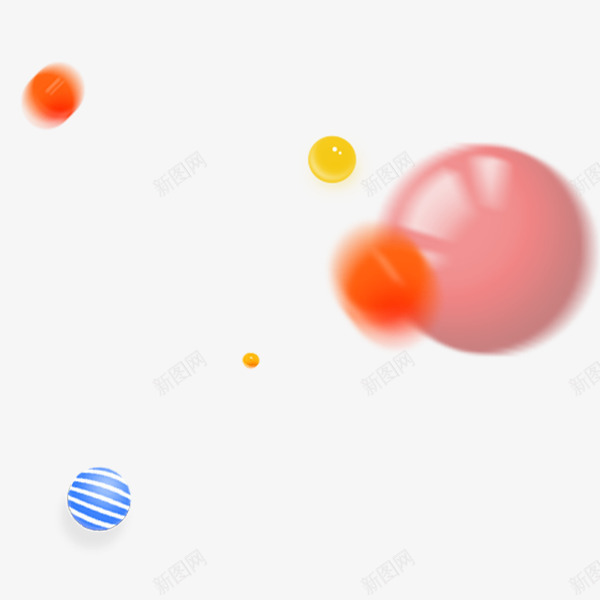漂浮的小球png免抠素材_88icon https://88icon.com 卡通 小球 彩色图案 效果 气氛 漂浮图案