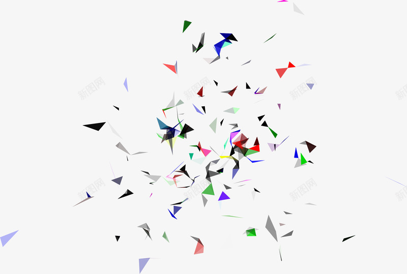 漂浮不规则多边形装饰矢量图ai免抠素材_88icon https://88icon.com 几何 图形 多边形 彩带 彩球 扁平 效果 氛围 渐变 球 矢量图