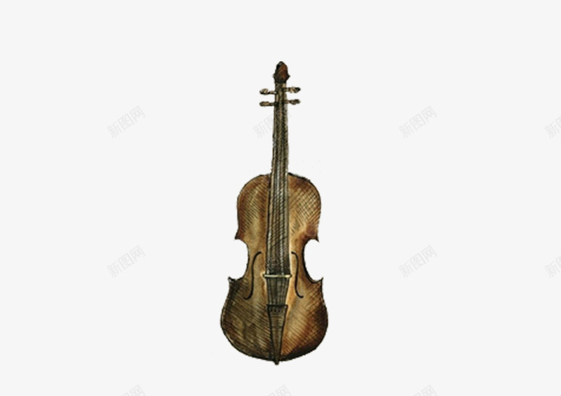 手绘大提琴png免抠素材_88icon https://88icon.com 大提琴 手绘 旧物 木质