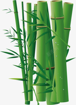 大自然绿色竹子素材