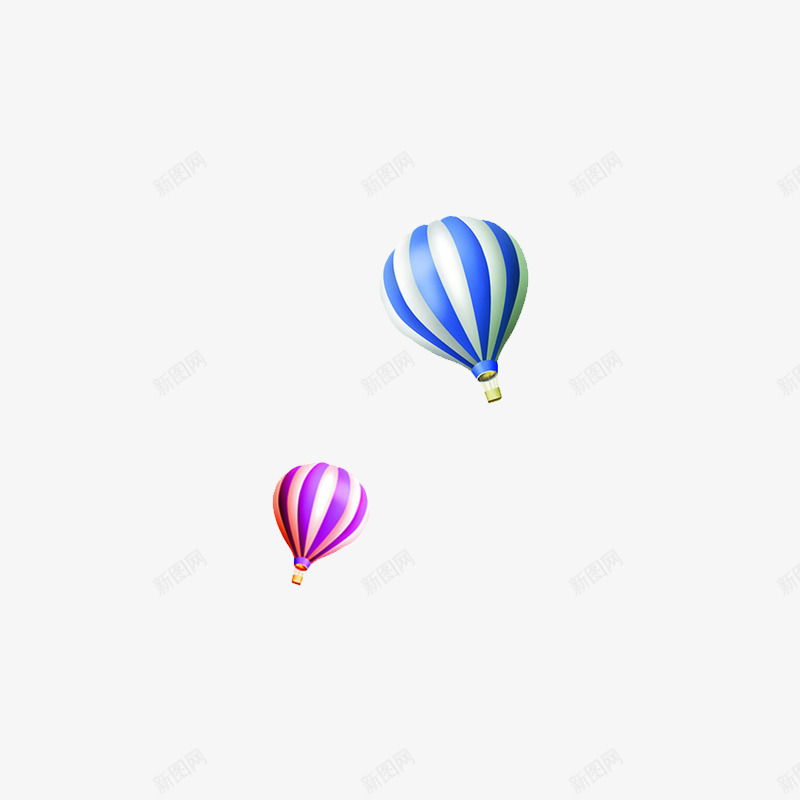 热气球psd免抠素材_88icon https://88icon.com 漂浮的热气球 点缀整个画面 空气球 节日气氛元素