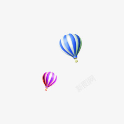 立体球漂浮热气球高清图片