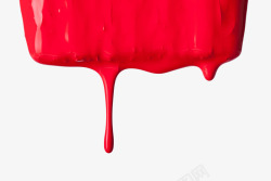 刷子上滴落的红色油漆素材