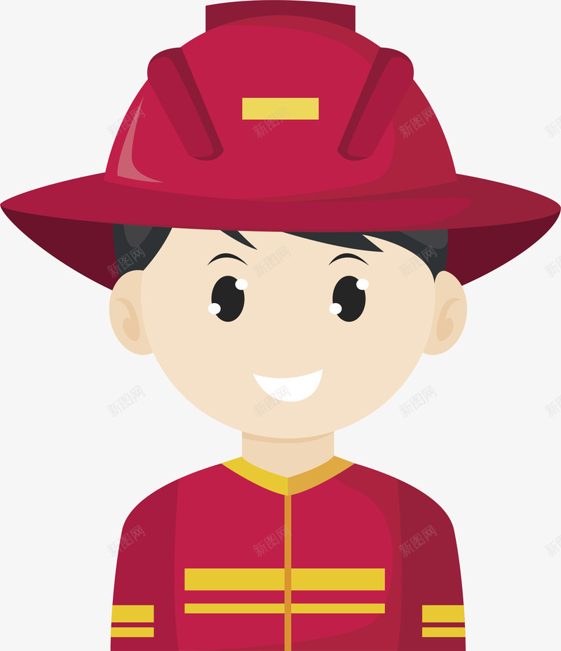 红色制服的消防员png免抠素材_88icon https://88icon.com 救火英雄 消防员 火警 矢量png 红色制服