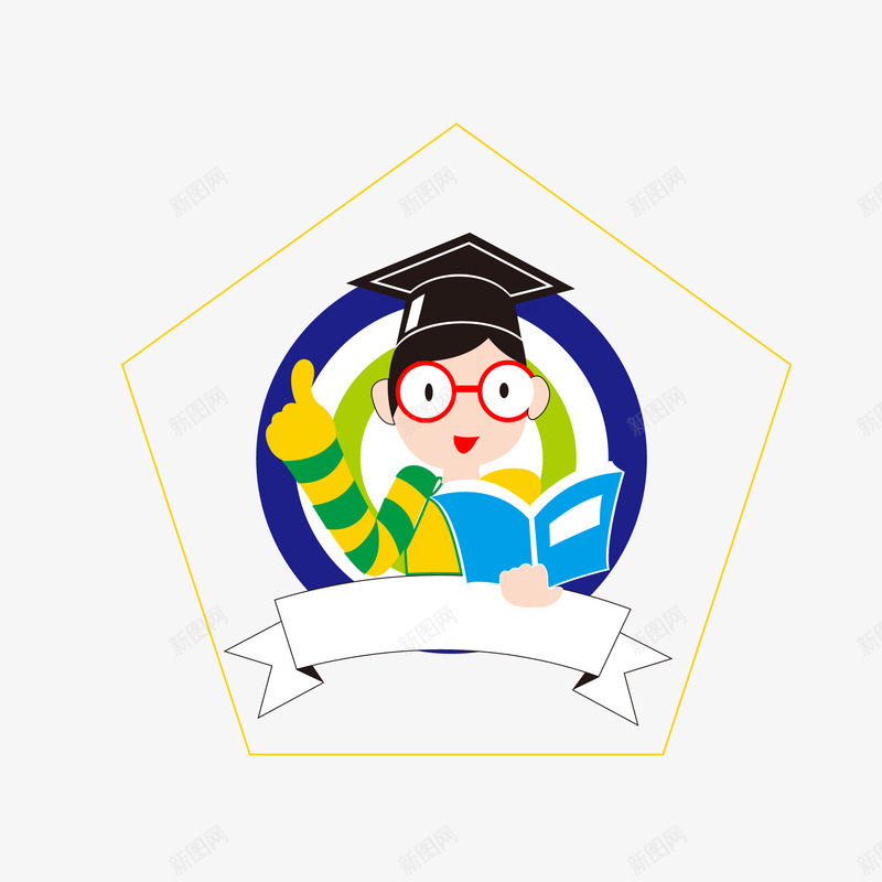 卡通博士老师png免抠素材_88icon https://88icon.com 上课 博士 博士老师 小博士 小博士人物 幼儿园 毕业 老师