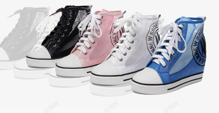 女士高帮帆布鞋png免抠素材_88icon https://88icon.com 