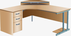 大童办公型l型办公桌高清图片